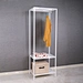 Simple coat rack with shelf